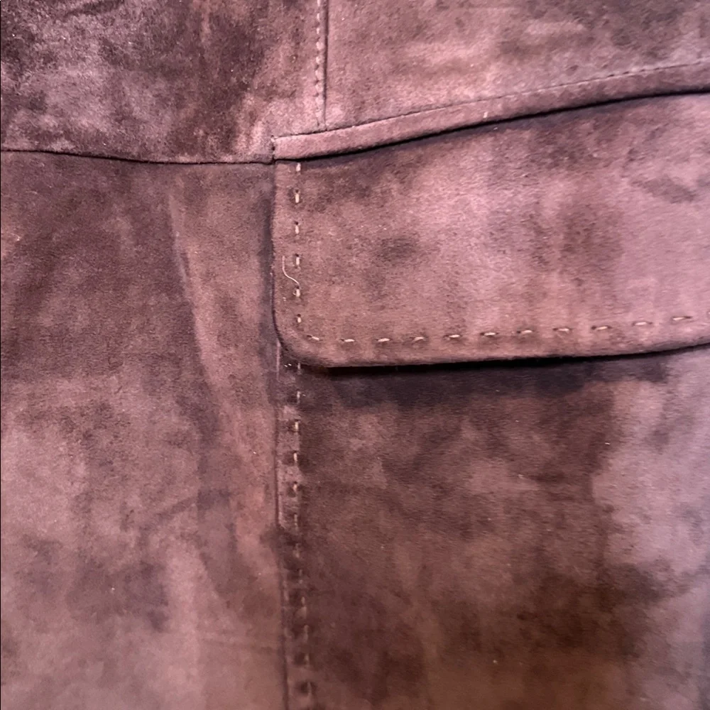 Gucci brown 100% soft leather 2 button lapel collar jacket blazer coat sz Lg